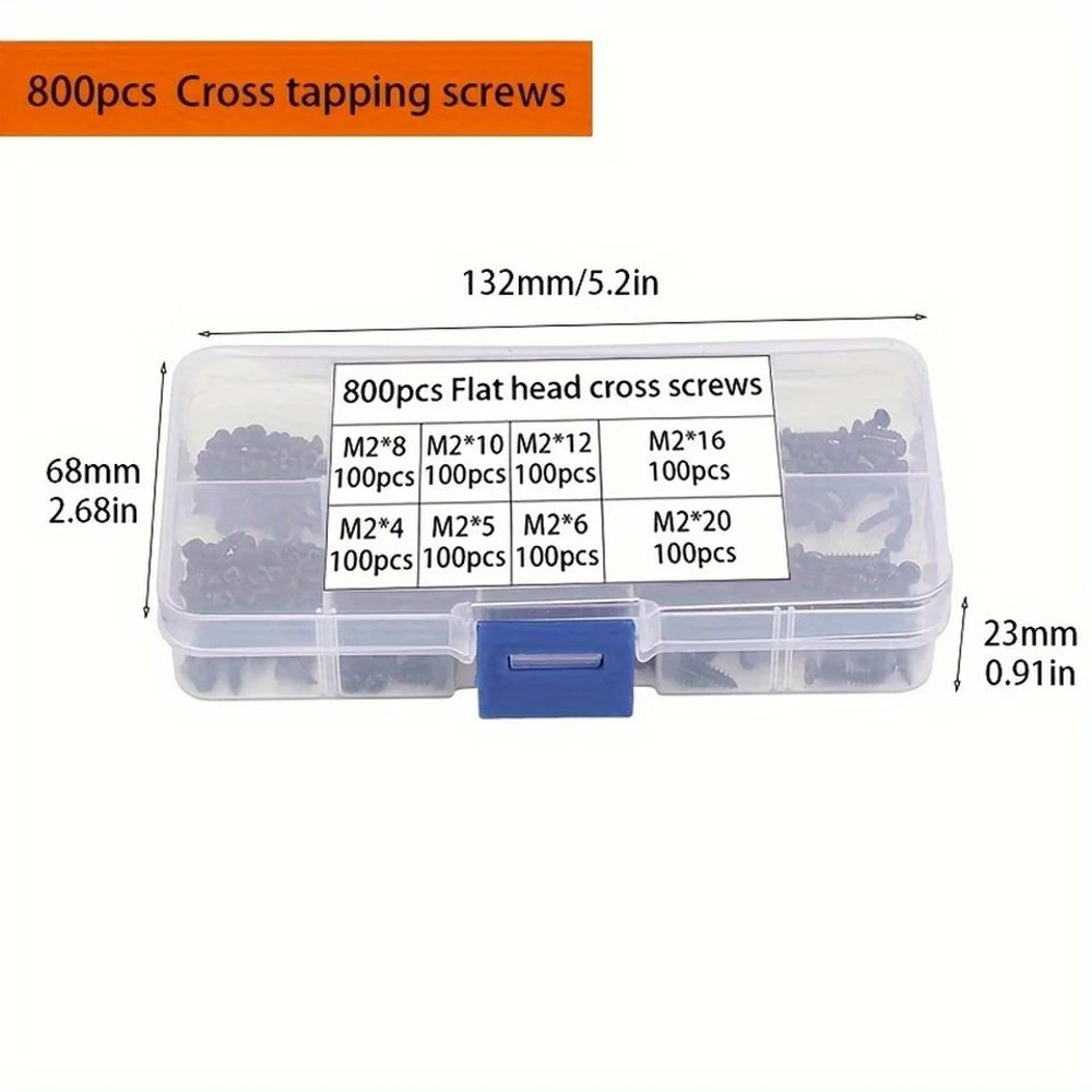 M2 Phillips SelfTapping Screw Assortment Kit Locking  Wood Screws Set For DIY  Professional Use 3
