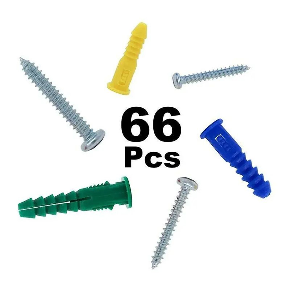 Plastic Self Drilling Ribbed Drywall And Wall Anchors With Screws Kit Wall Plug Anchor Expansion Bo 5