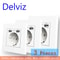 Dual USB Charging Outlet 16A Wall Socket Power Jack With 2A USB Port White PC Panel Electrical Wall 3