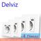 Dual USB Charging Outlet 16A Wall Socket Power Jack With 2A USB Port White PC Panel Electrical Wall 4