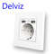 Dual USB Charging Outlet 16A Wall Socket Power Jack With 2A USB Port White PC Panel Electrical Wall 5