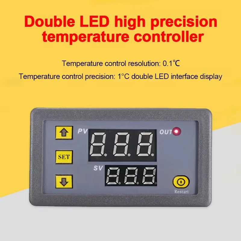 Compact Digital Thermostat Regulator Mini Temperature Controller With Sensor For Heating And Coolin 2