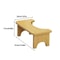 Premium Bamboo Toilet Stool NonSlip Squat Bench Poop Seat In NutBrown 5