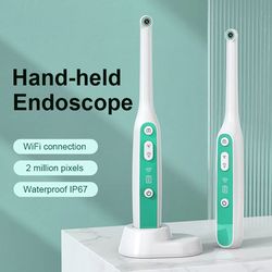 visual mouth camera – 2mp wifi intraoral endoscope 1440p hd, ip67 waterproof, dental inspection tool for android , ios