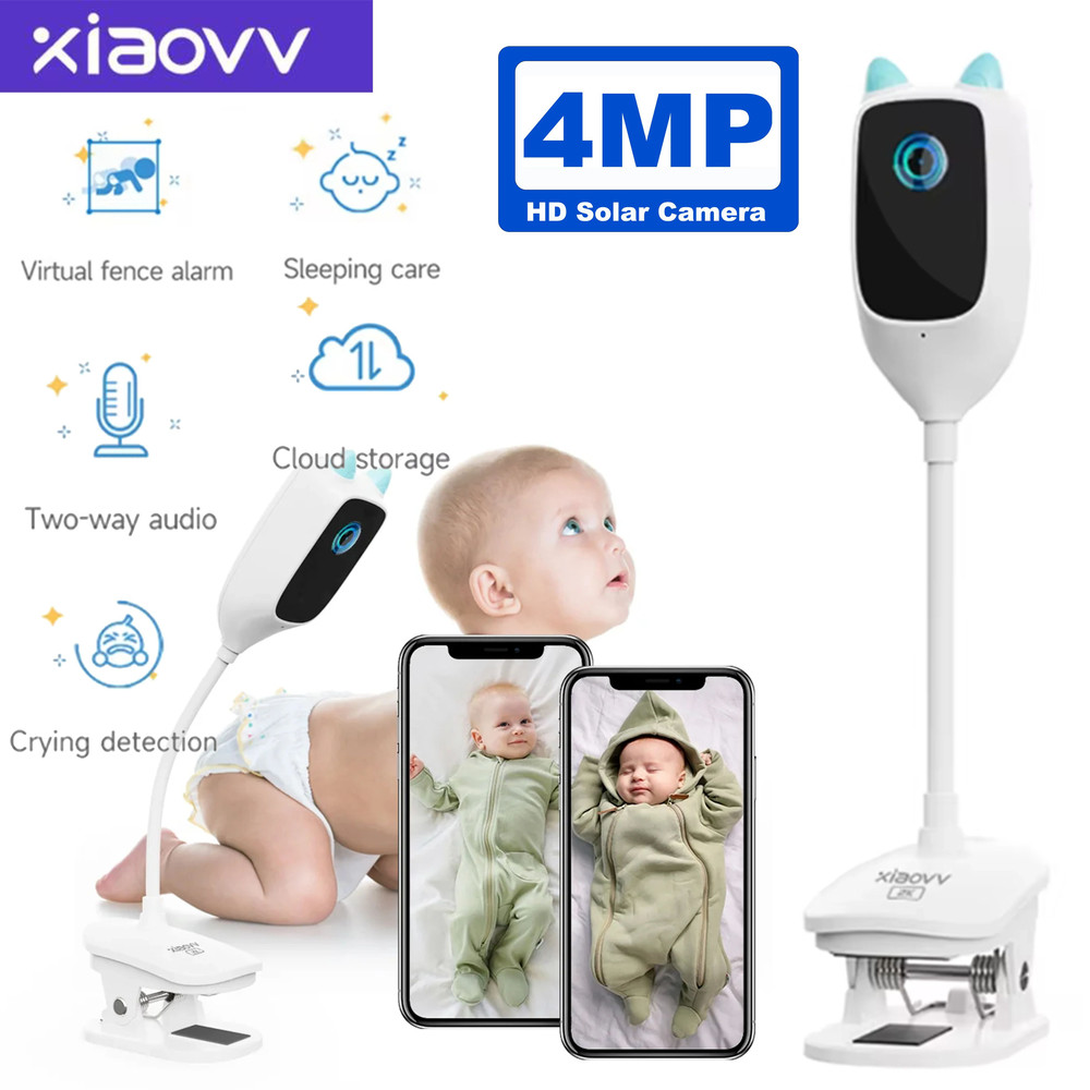 4MP 2K WiFi Indoor Baby Monitor With Cry Detection FullColor Night Vision 360 PanTilt And Motion Al 0