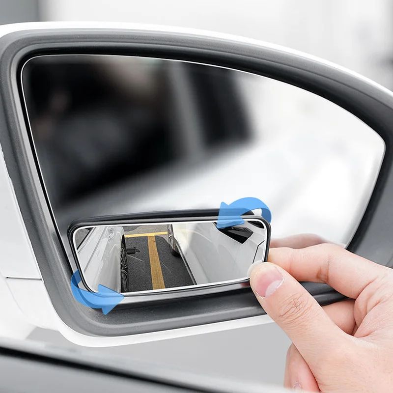 2Pcs Adjustable Blind Spot Mirror For Car Auxiliary Rearview Convex Mirror With Round Frame Wide An 0