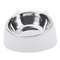 Lovely Creative Inclined Kitten Puppy Food Feeding Bowl Stainless Steel Cats Drinking Feeder For Pe 4