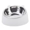 Lovely Creative Inclined Kitten Puppy Food Feeding Bowl Stainless Steel Cats Drinking Feeder For Pe 4
