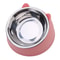 Lovely Creative Inclined Kitten Puppy Food Feeding Bowl Stainless Steel Cats Drinking Feeder For Pe 3