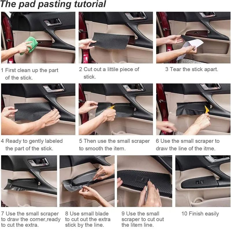 Universal SEAMETAL Car Interior Moulding DIY Trim Strip PU Leather Gap Filler SelfAdhesive CarStyli 5