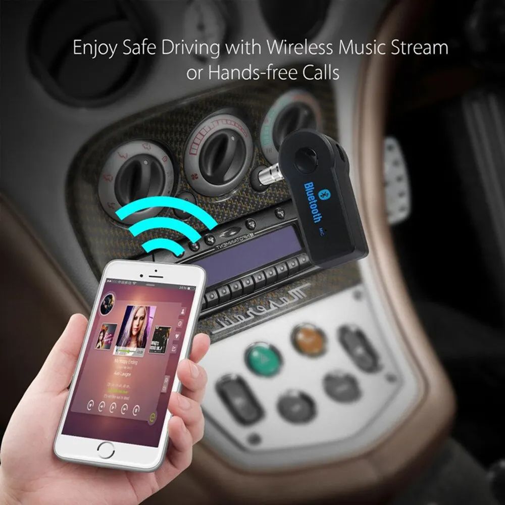 Aux Car Bluetooth Receiver With AUX Jack Wireless Audio Adapter For Music Streaming HandsFree Calls 4