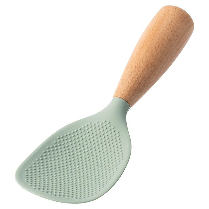 Durable Silicone Spoon For Cooking Nonstick Antiscalding Rice Spoon HighTemperature Resistant Kitch 7