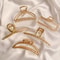 Gold Color Hollow Geometric Hair Clips For Women Metal Hair Claw Cross Hairclip Headband Hairpin Cr 1