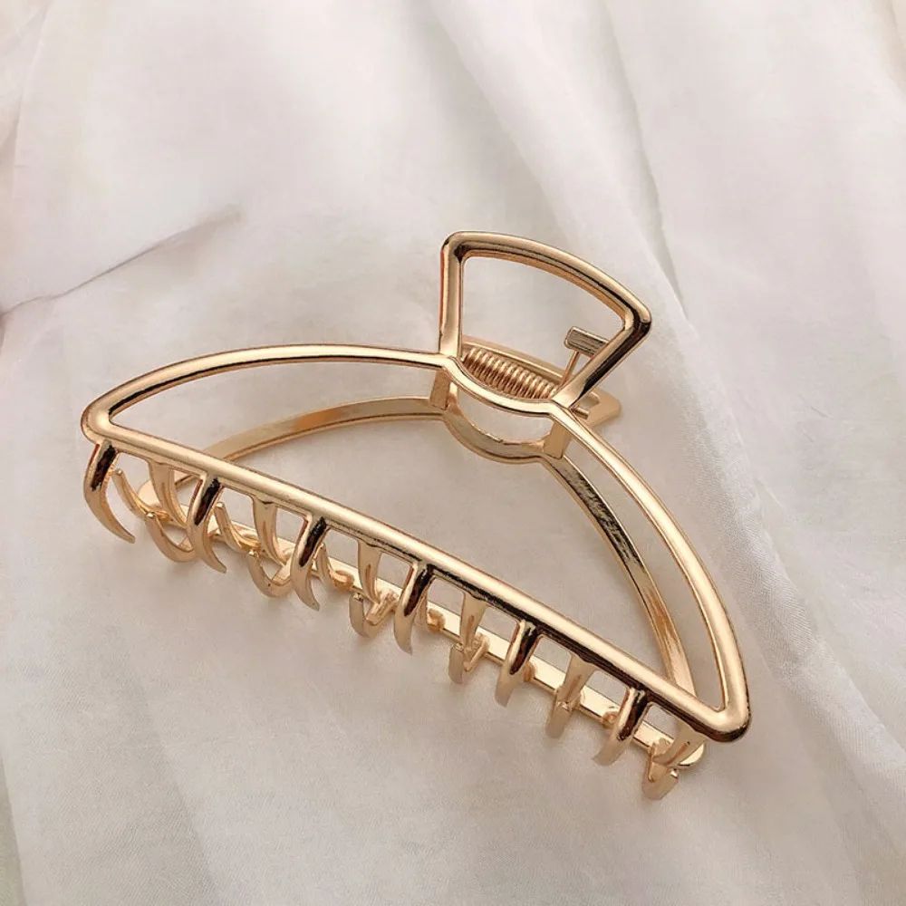 Gold Color Hollow Geometric Hair Clips For Women Metal Hair Claw Cross Hairclip Headband Hairpin Cr 3