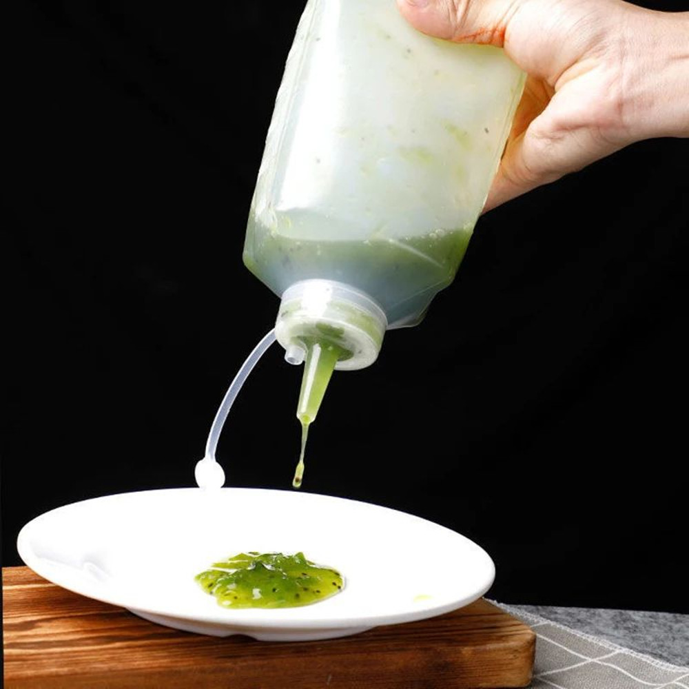 Squeeze Condiment Bottle With Lid Plastic Jam Salad Dressing And Sauce Dispenser For Kitchen Storag 3
