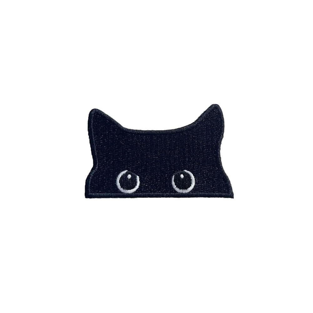 Embroidered Black Cat Iron On Patch For Clothing Cute Jacket  Jeans Decoration 1