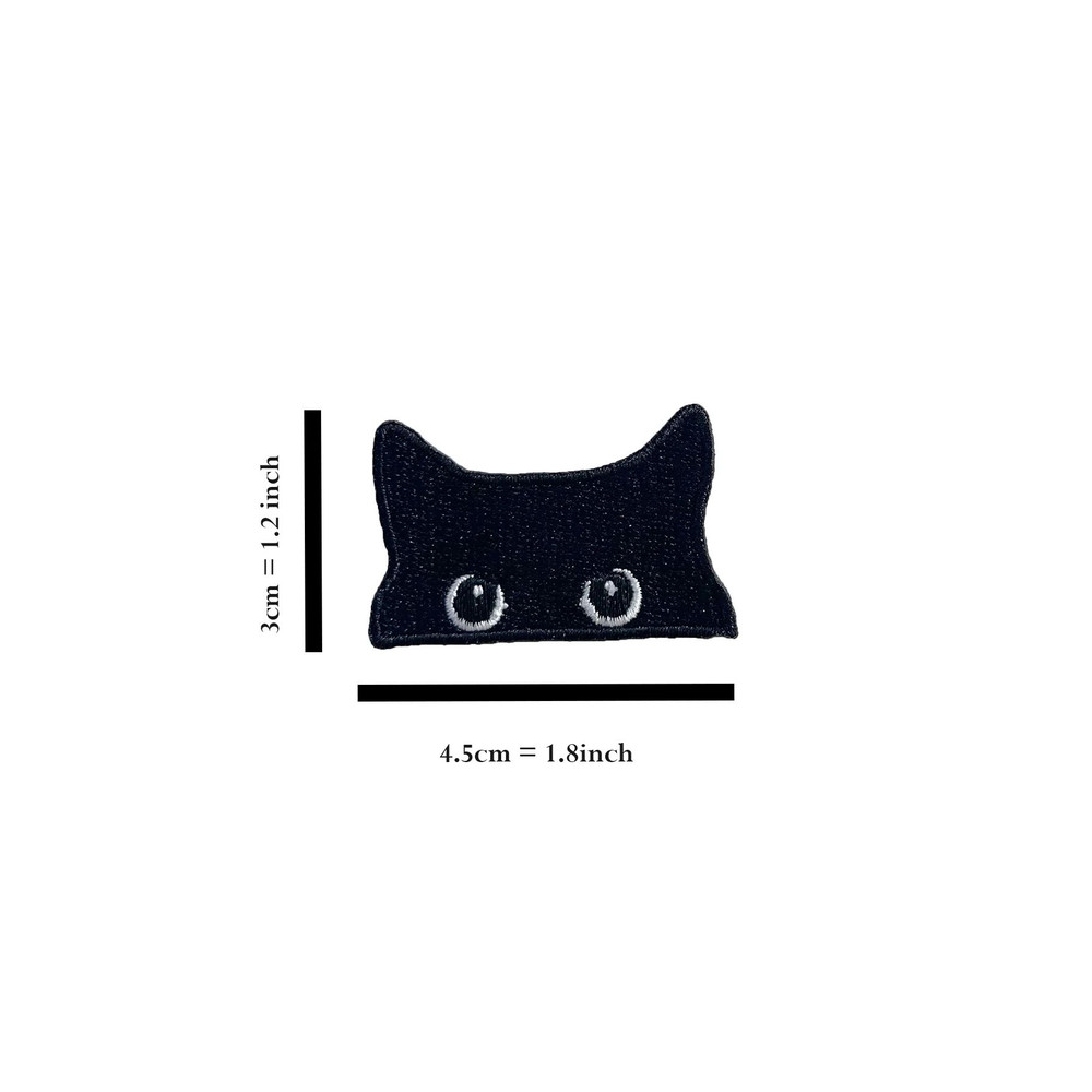 Embroidered Black Cat Iron On Patch For Clothing Cute Jacket  Jeans Decoration 3