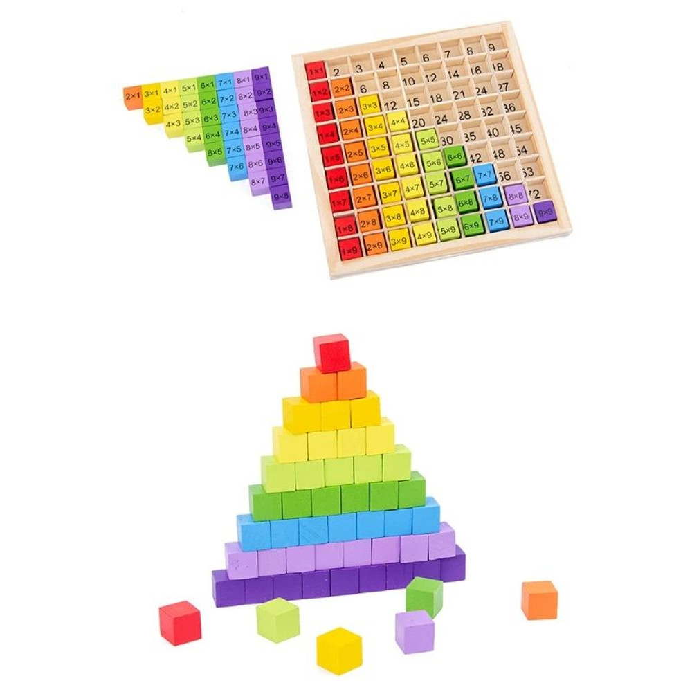 Montessori Wooden Math Toys For Children Educational Multiplication Table Math Teaching Aids For Ki 3