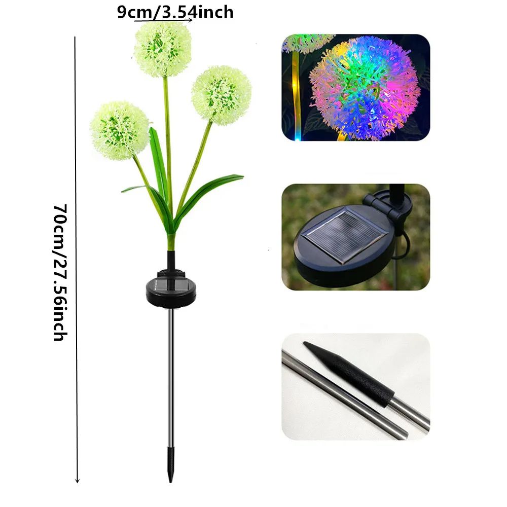 Flower Garden Lights Outdoor Onion Head Yard Lawn Decoration Light For Wedding Christmas Landscape  5