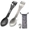 Stainless Steel Tactical Spork With Spoon Fork Knife Bottle Can Opener Outdoor Camping Hiking Surv 0