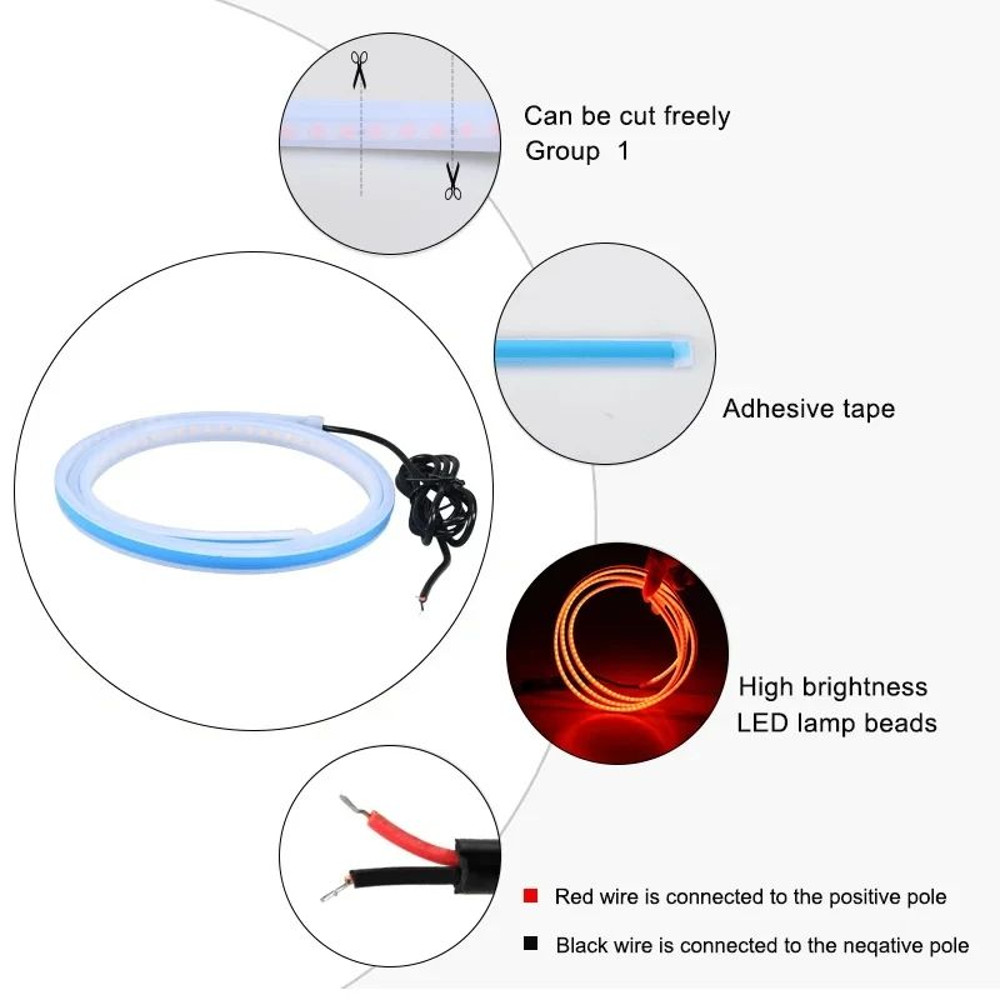 LED Daytime Running Light Scan Starting Hood Decorative DRL Auto Engine Ambient Lamp Bold Daytime V 5
