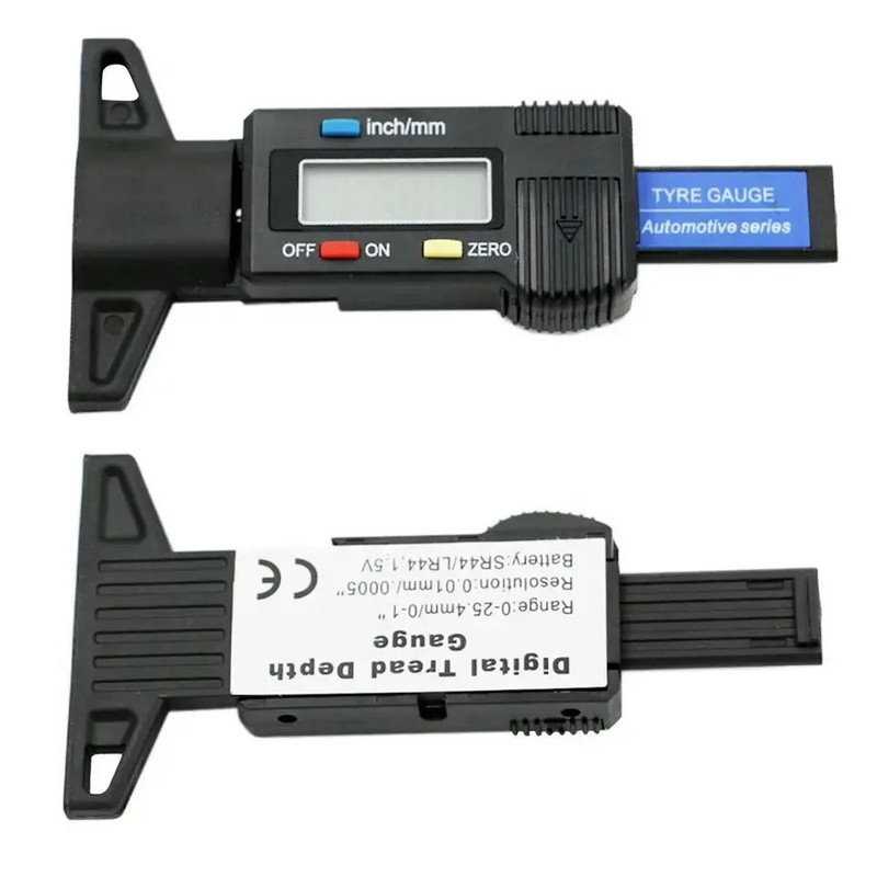Digital Depth Gauge Caliper  LCD Tread Depth Gauge For Car Tires Tire Tread Measurer Tool Caliper R 1