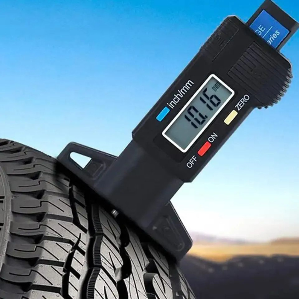 Digital Depth Gauge Caliper  LCD Tread Depth Gauge For Car Tires Tire Tread Measurer Tool Caliper R 5