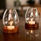 Transparent Round Glass Candlestick Retro Home Windproof Candle Holders Elegant Table Decor Ornamen 0