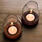 Transparent Round Glass Candlestick Retro Home Windproof Candle Holders Elegant Table Decor Ornamen 3