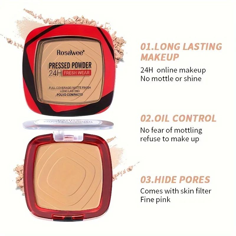 Fresh Wear Matte Full Coverage Pressed Powder Foundation With Puff Weightless Matte Finishing Makeu 4