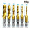 Titanium Plated Tap Drill  Chamfer Tool Kit HighSpeed Steel Composite Drill Bits For Metal Wood And 2