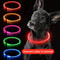 Pet Dog LED Light Collar Luminous AntiLost Dog Collar USB Rechargeable Dog Necklace Collar 0