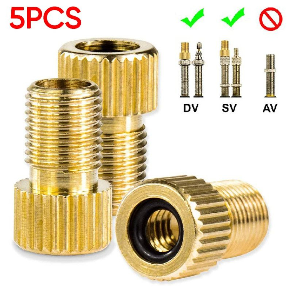 Premium Presta To Schrader Golden Valve Adapter Valve Adapter Bike Valve Converter Bicycle Accessor 0