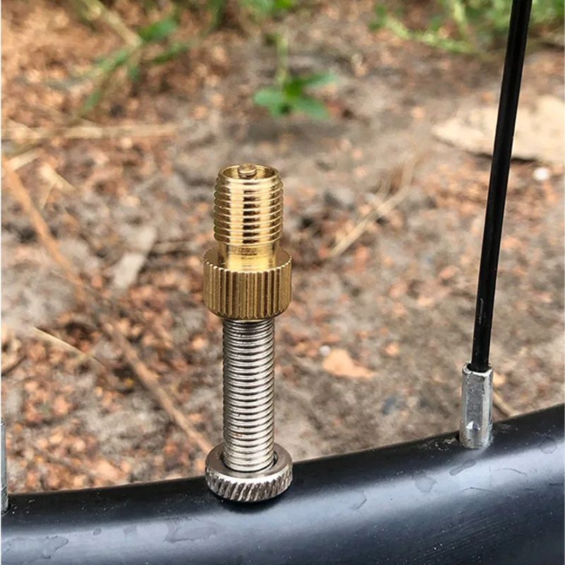 Premium Presta To Schrader Golden Valve Adapter Valve Adapter Bike Valve Converter Bicycle Accessor 1