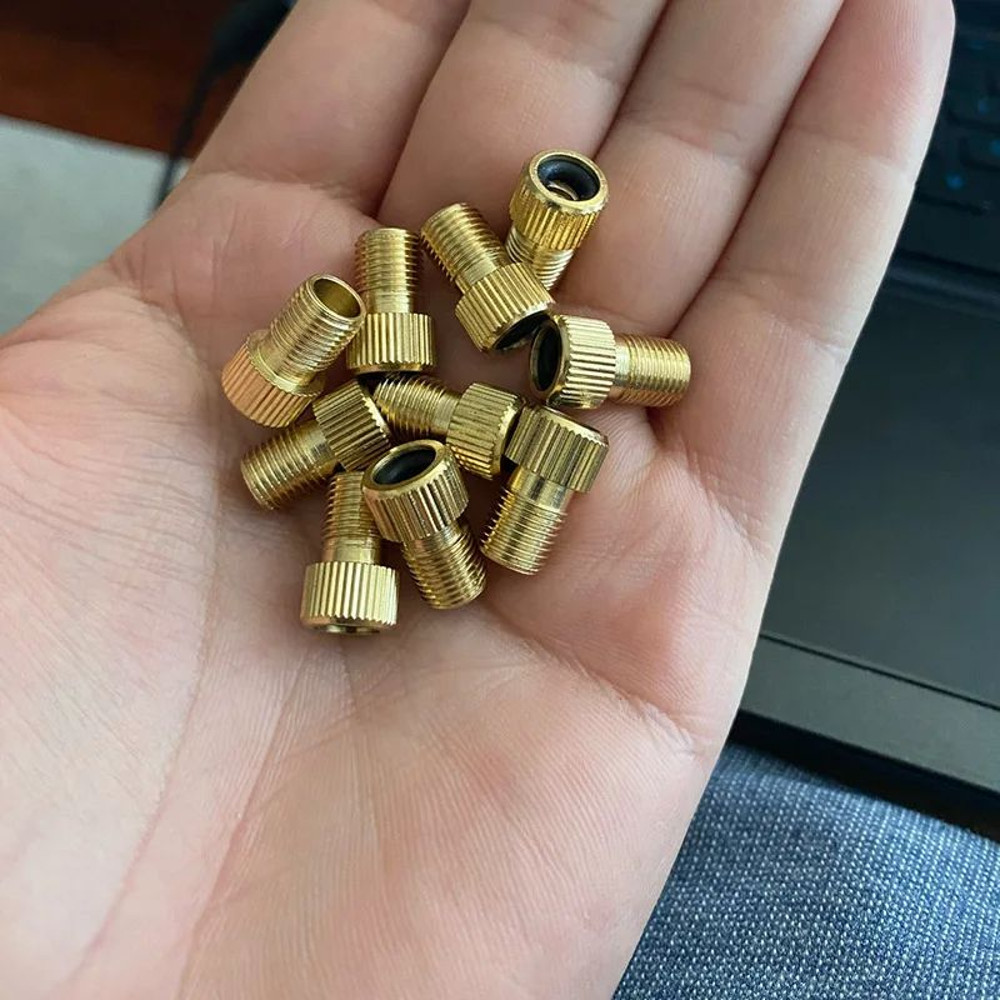 Premium Presta To Schrader Golden Valve Adapter Valve Adapter Bike Valve Converter Bicycle Accessor 5