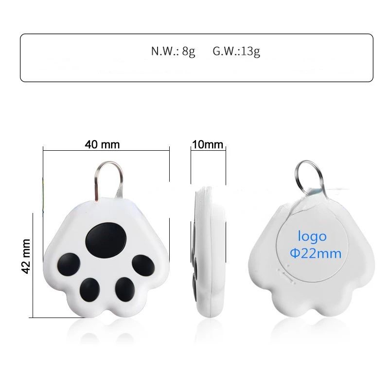 Portable Mini Cat Dog Pet Tracking Locator Antilost Tracking Device With Bluetooth  Hidden GPS For  4