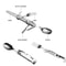 Foldable Camping Cutlery Outdoor Tableware Multi Function Knife Fork Spoon Bottle Opener 5