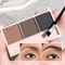 3Color Brow Powder Set With Brush LongLasting Waterproof NaturalLooking Eyebrow Makeup Kit For De 4