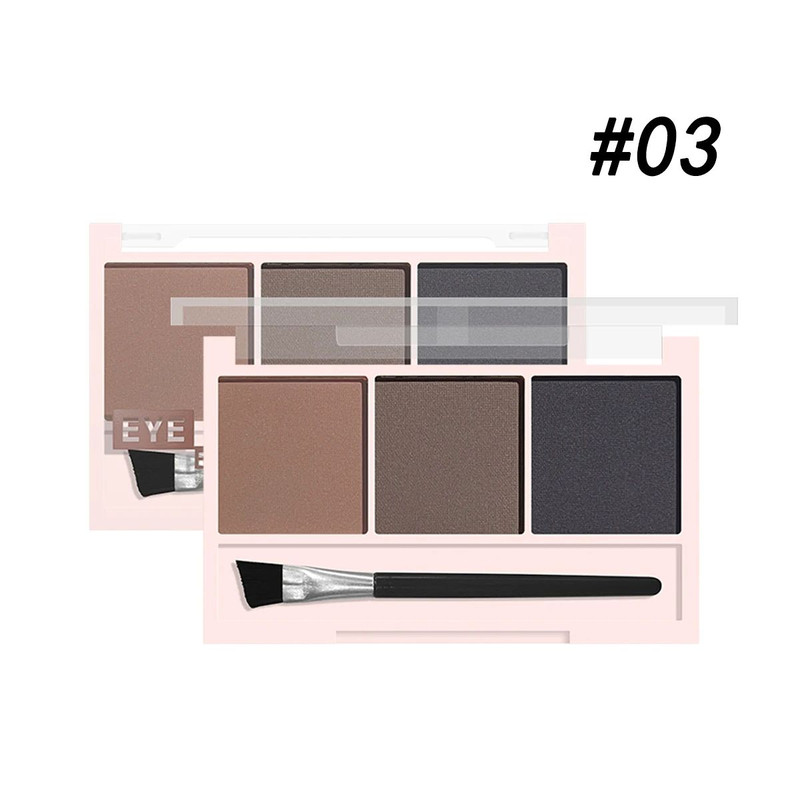 3Color Brow Powder Set With Brush  LongLasting Waterproof  NaturalLooking Eyebrow Makeup Kit For De 8