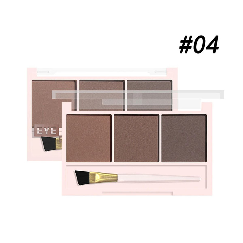 3Color Brow Powder Set With Brush  LongLasting Waterproof  NaturalLooking Eyebrow Makeup Kit For De 9