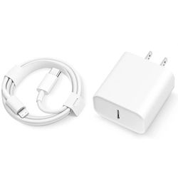fast usb c charger with cable, works with iphone
