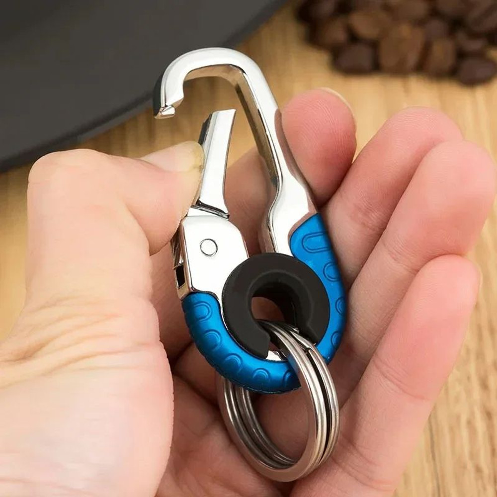 Stainless Steel Keychain Buckle For Men HeavyDuty Key Ring Hook Outdoor Carabiner Clip For Climbing 3