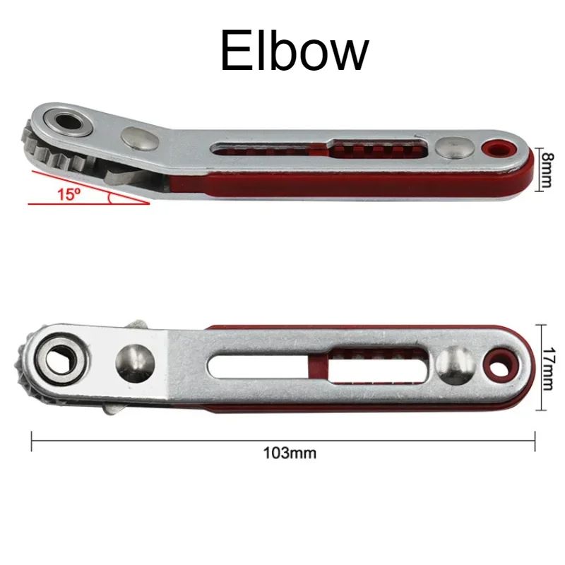 Mini MultiFunction Ratchet Screwdriver Set TwoWay Elbow Flat Head Hexagonal CrossShaped Screwdrive 3