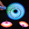 LED Magic Magnetic Orbit Spinning Creative HandCranked Gyroscope With Luminous Colorful Light Rotat 0