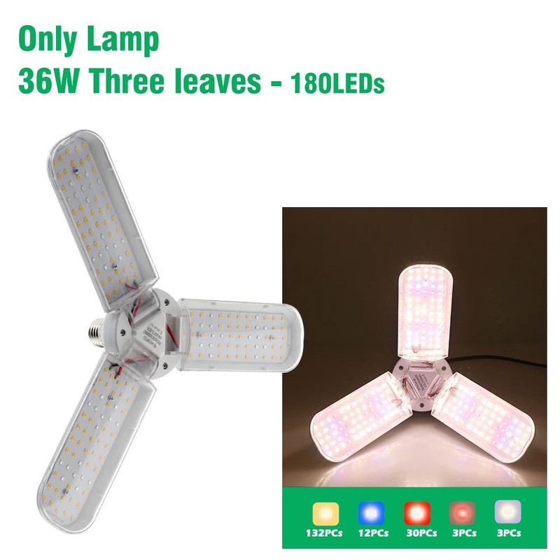 Full Spectrum Bulb Grow Light Foldable Phyto Lamp For Indoor Plants Bloom  Flowering LED Grow Lamp  7