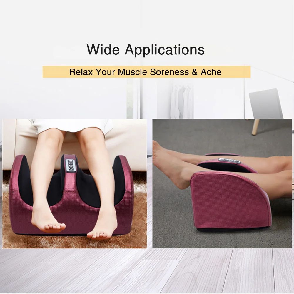 Electric Foot Massager With Heating Therapy Kneading Hot Compression For Muscle Relaxation Pain Rel 3