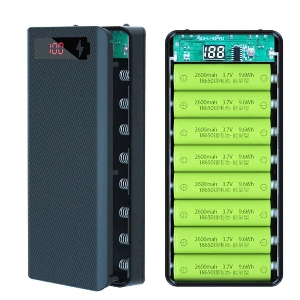 Portable Power Bank Battery Box Holder  Dual USB  TypeC Charging Shell For Mobile Phones 3