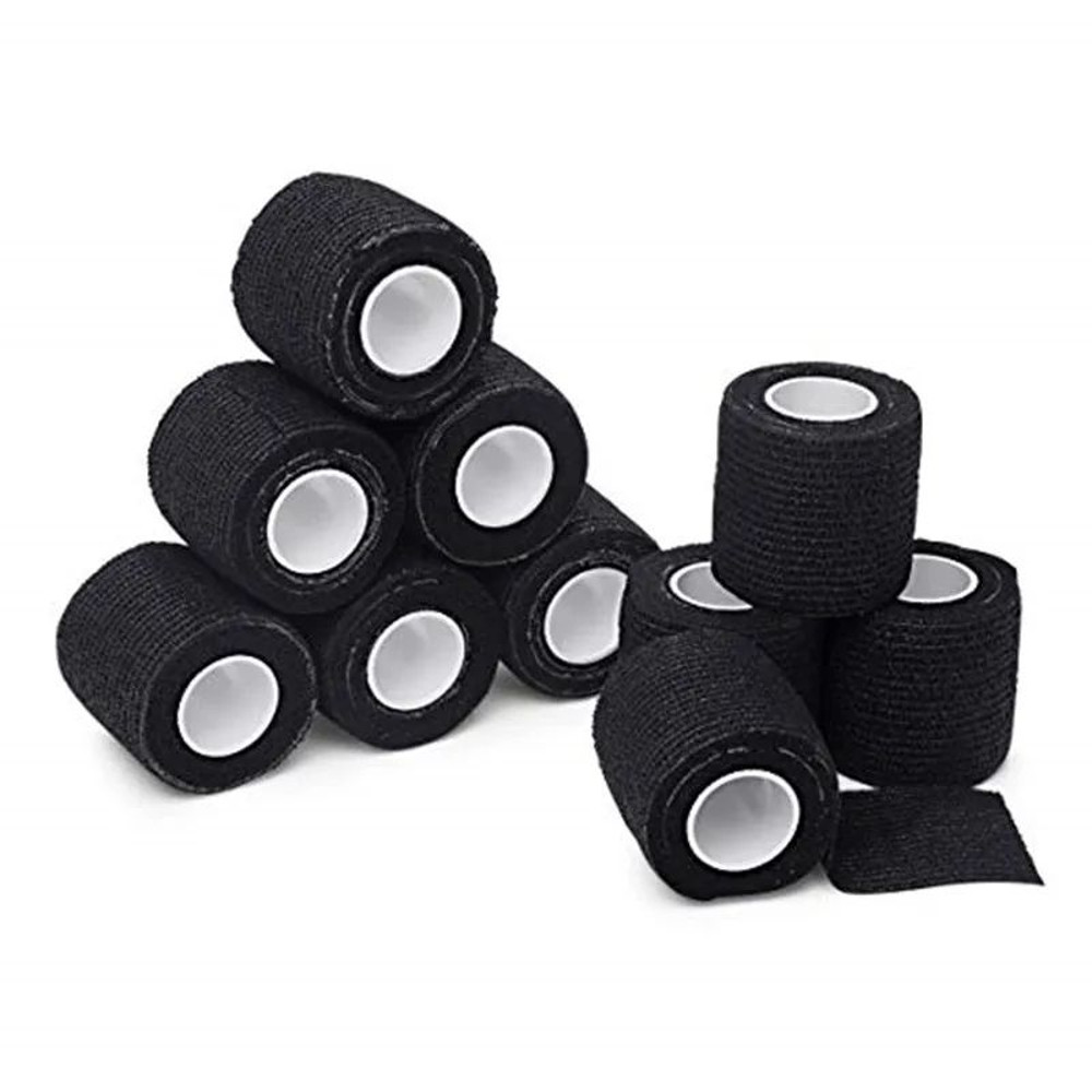 Wholesale Black Tape Tattoo Handle Bandage AntiSlip Waterproof Disposable SelfAdhesive Elastic Band 5