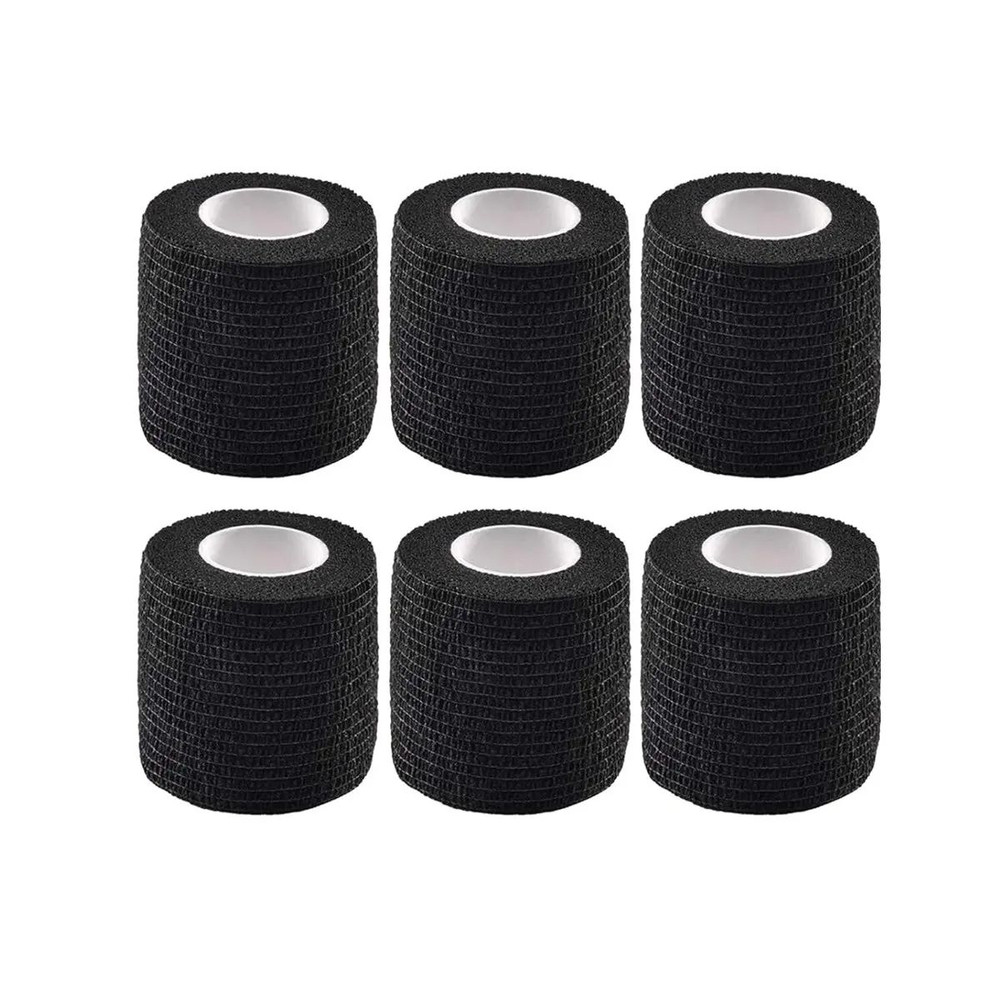Wholesale Black Tape Tattoo Handle Bandage AntiSlip Waterproof Disposable SelfAdhesive Elastic Band 6