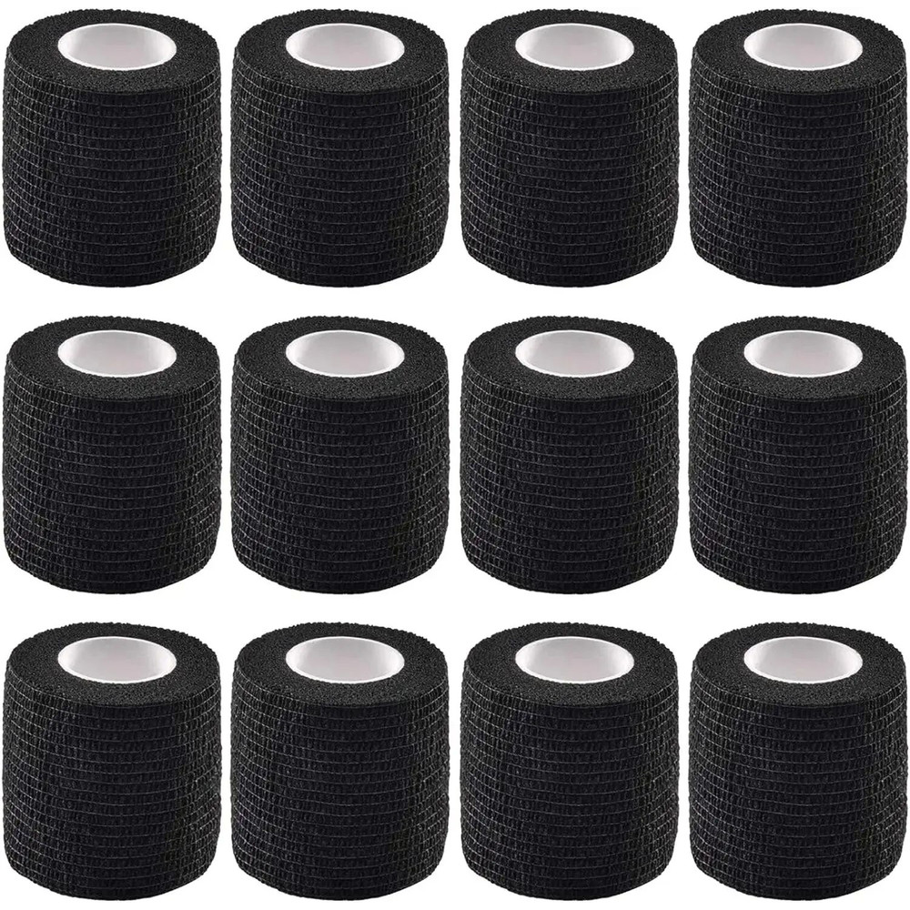 Wholesale Black Tape Tattoo Handle Bandage AntiSlip Waterproof Disposable SelfAdhesive Elastic Band 7